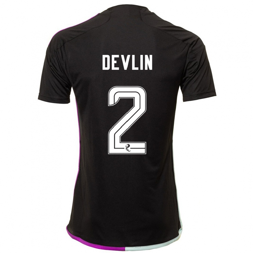 Niño Fútbol Camiseta Nicky Devlin #2 Negro 2ª Equipación 2023/24 México