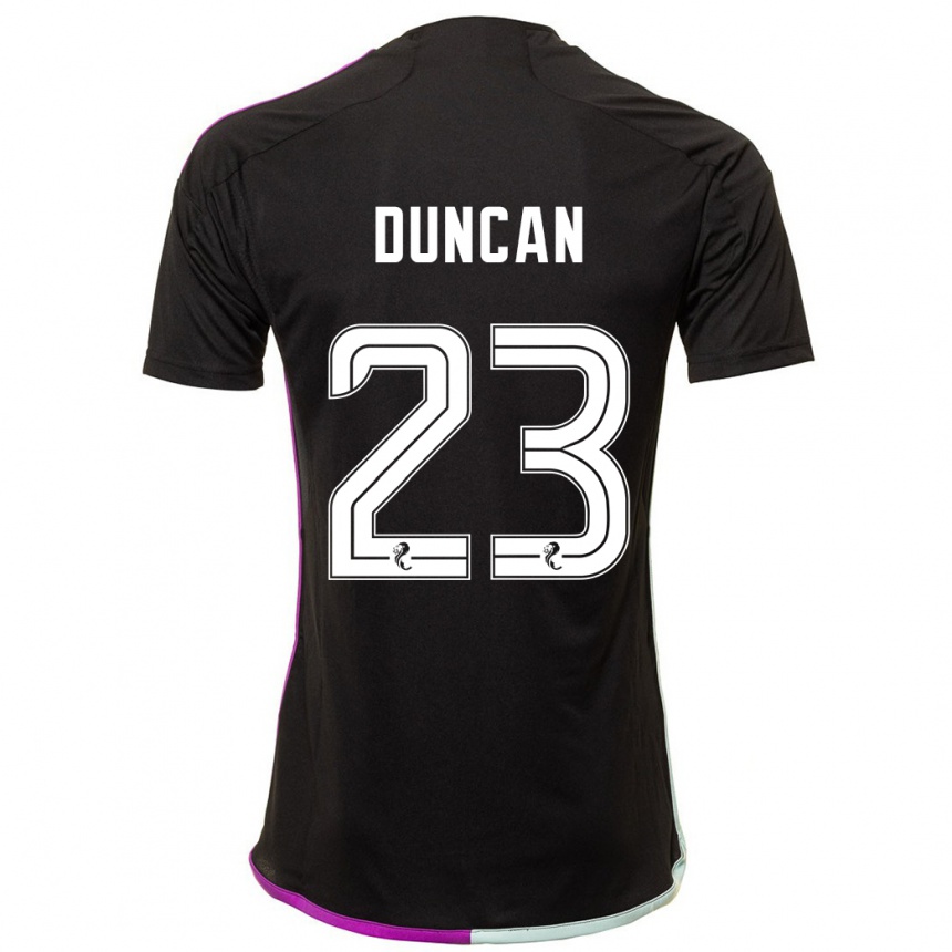 Niño Fútbol Camiseta Ryan Duncan #23 Negro 2ª Equipación 2023/24 México