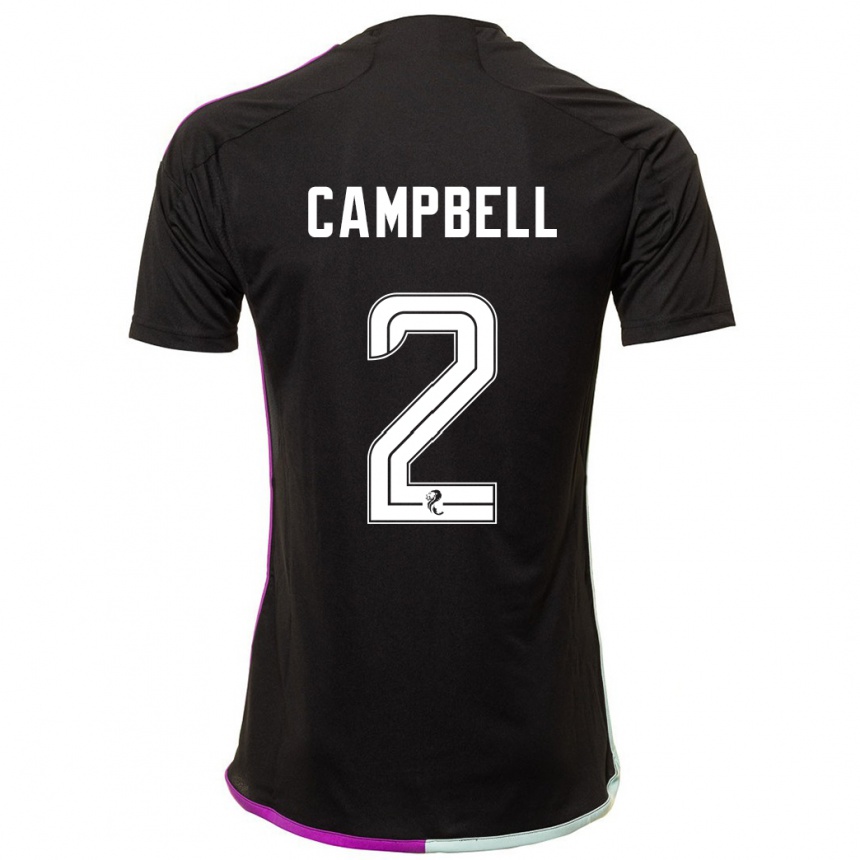 Niño Fútbol Camiseta Loren Campbell #2 Negro 2ª Equipación 2023/24 México