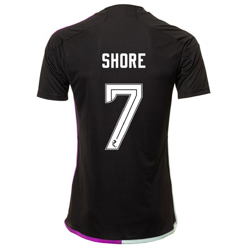 Niño Fútbol Camiseta Eilidh Shore #7 Negro 2ª Equipación 2023/24 México