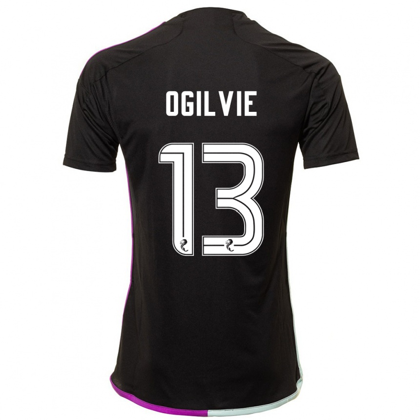 Niño Fútbol Camiseta Francesca Ogilvie #13 Negro 2ª Equipación 2023/24 México