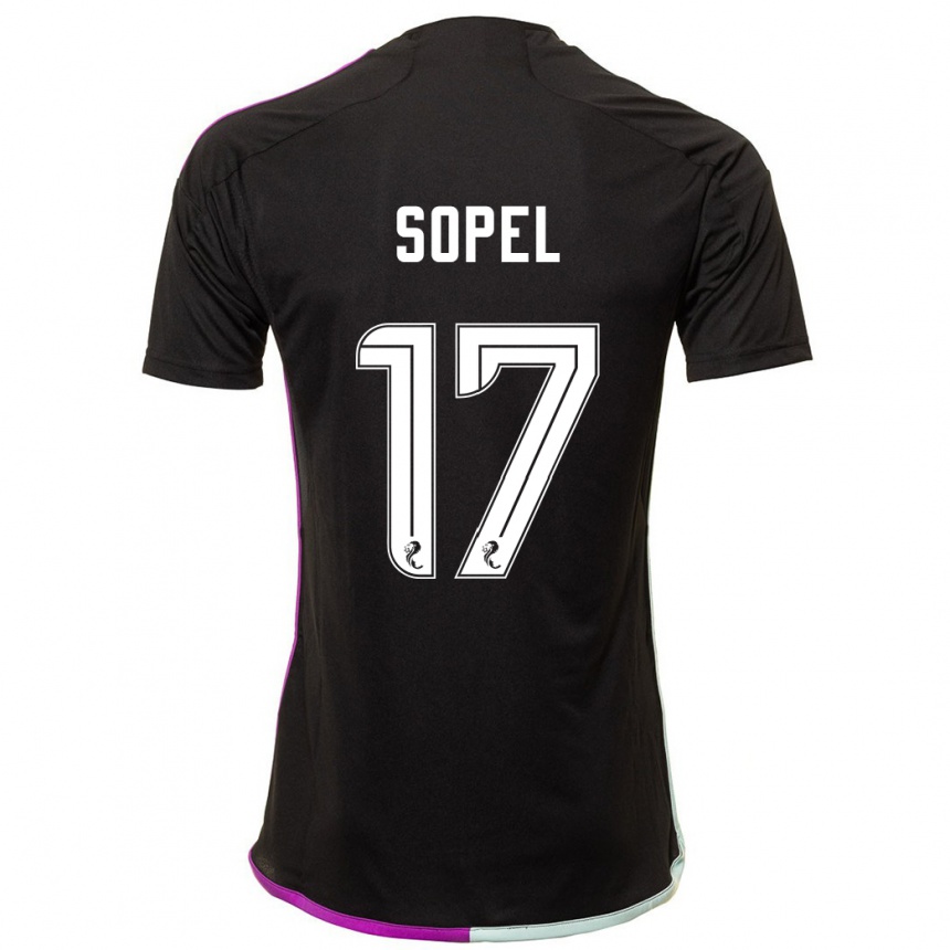 Niño Fútbol Camiseta Nadia Sopel #17 Negro 2ª Equipación 2023/24 México