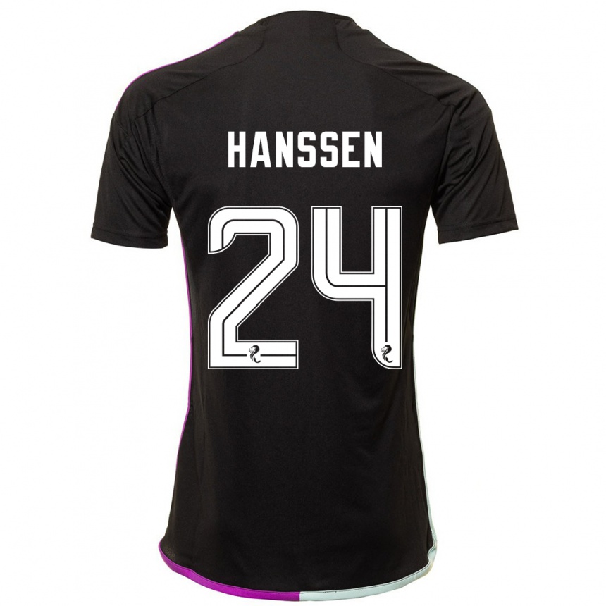 Niño Fútbol Camiseta Nadine Hanssen #24 Negro 2ª Equipación 2023/24 México