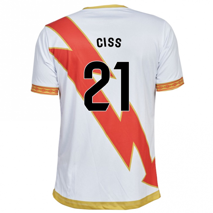 Hombre Fútbol Camiseta Pathé Ciss #21 Blanco 1ª Equipación 2023/24 México