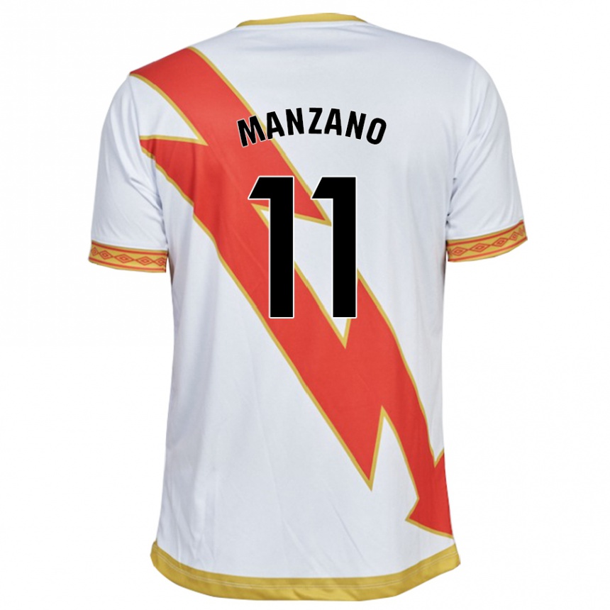 Hombre Fútbol Camiseta Sergio Manzano #11 Blanco 1ª Equipación 2023/24 México
