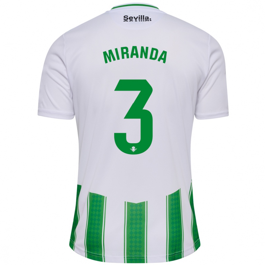 Hombre Fútbol Camiseta Juan Miranda #3 Blanco 1ª Equipación 2023/24 México