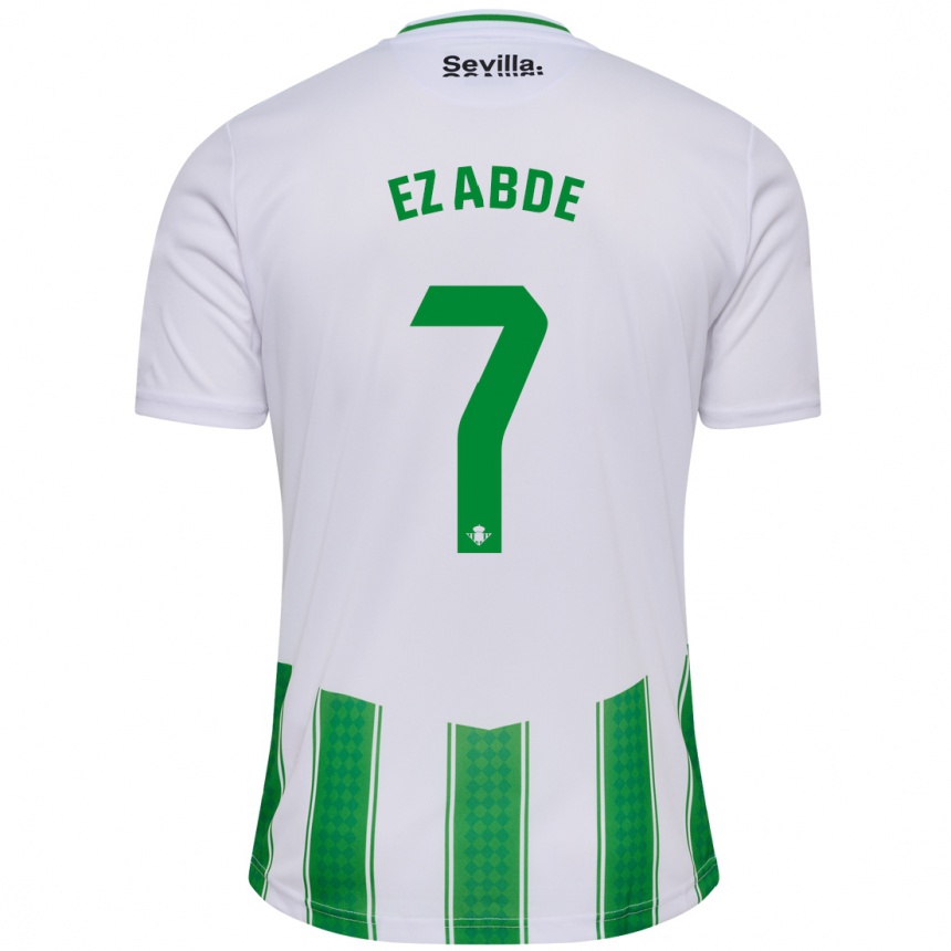 Hombre Fútbol Camiseta Abde Ezzalzouli #7 Blanco 1ª Equipación 2023/24 México