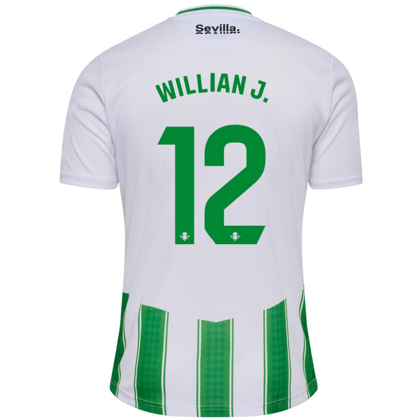 Hombre Fútbol Camiseta Willian José #12 Blanco 1ª Equipación 2023/24 México