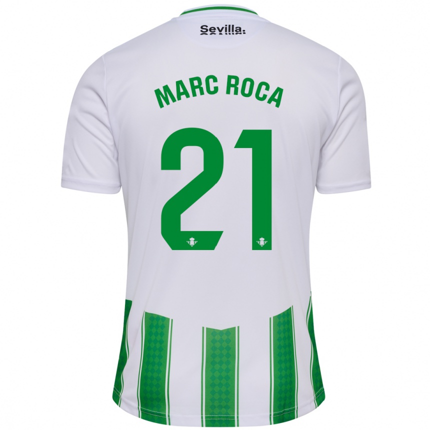 Hombre Fútbol Camiseta Marc Roca #21 Blanco 1ª Equipación 2023/24 México