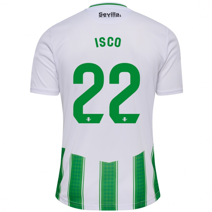 Hombre Fútbol Camiseta Isco #22 Blanco 1ª Equipación 2023/24 México