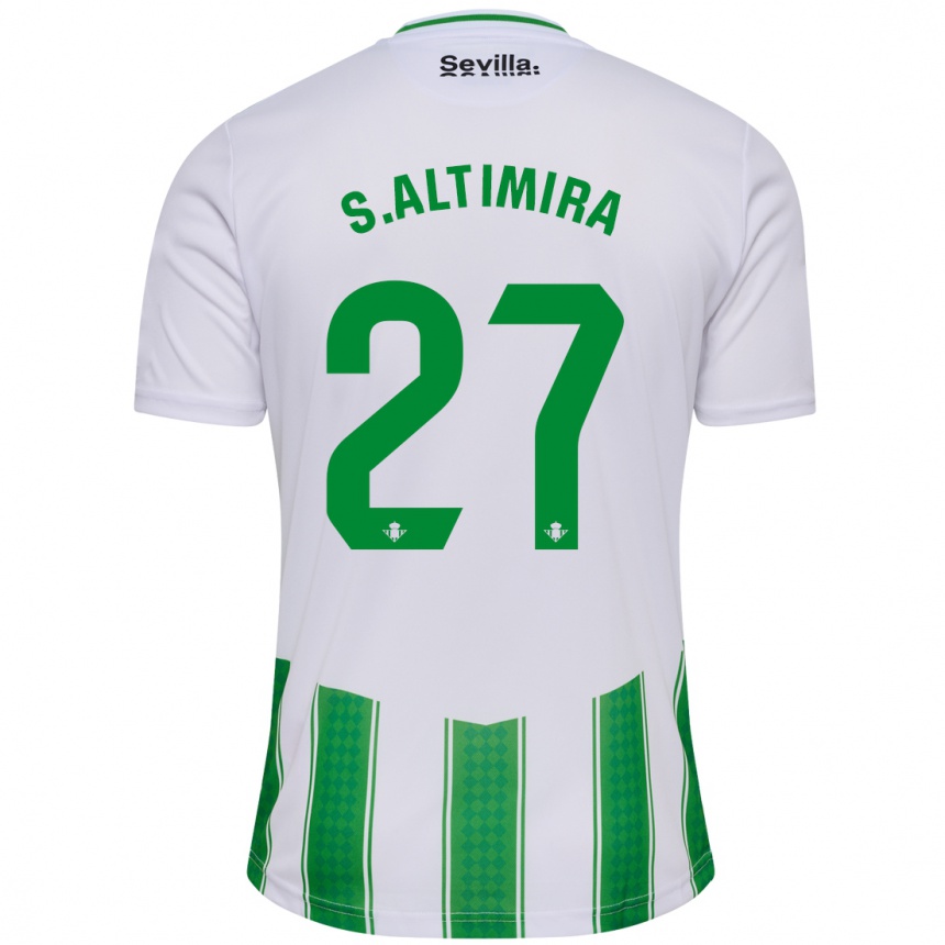 Hombre Fútbol Camiseta Sergi Altimira #27 Blanco 1ª Equipación 2023/24 México