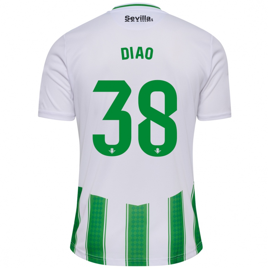 Hombre Fútbol Camiseta Assane Diao #38 Blanco 1ª Equipación 2023/24 México