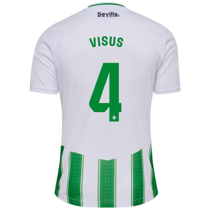 Hombre Fútbol Camiseta Ricardo Visus #4 Blanco 1ª Equipación 2023/24 México