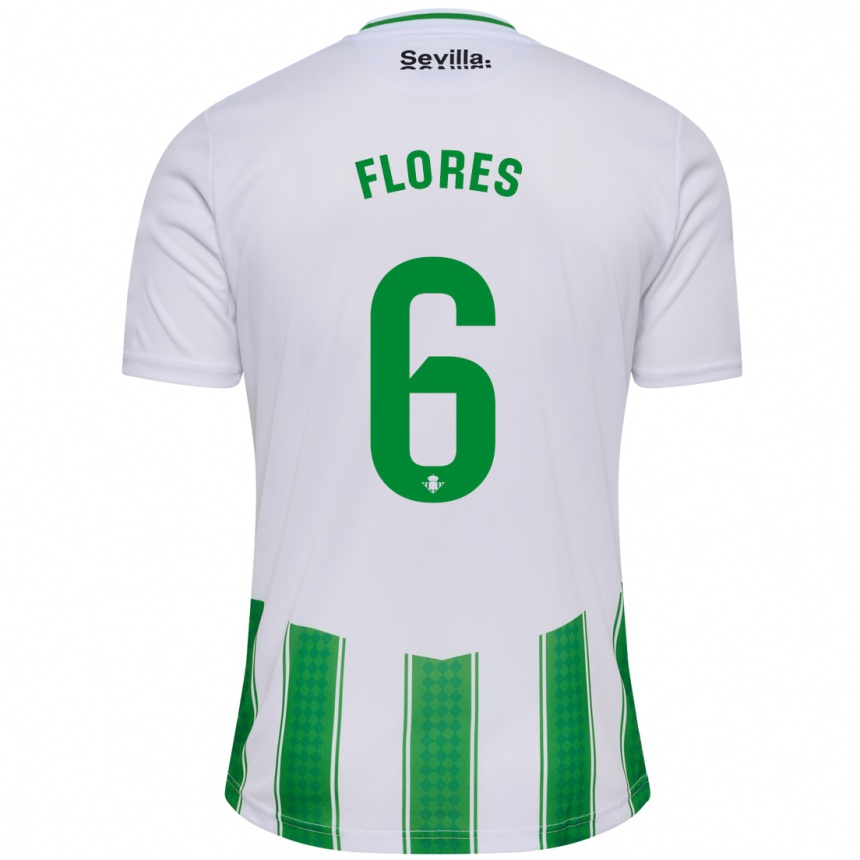 Hombre Fútbol Camiseta Mateo Flores #6 Blanco 1ª Equipación 2023/24 México