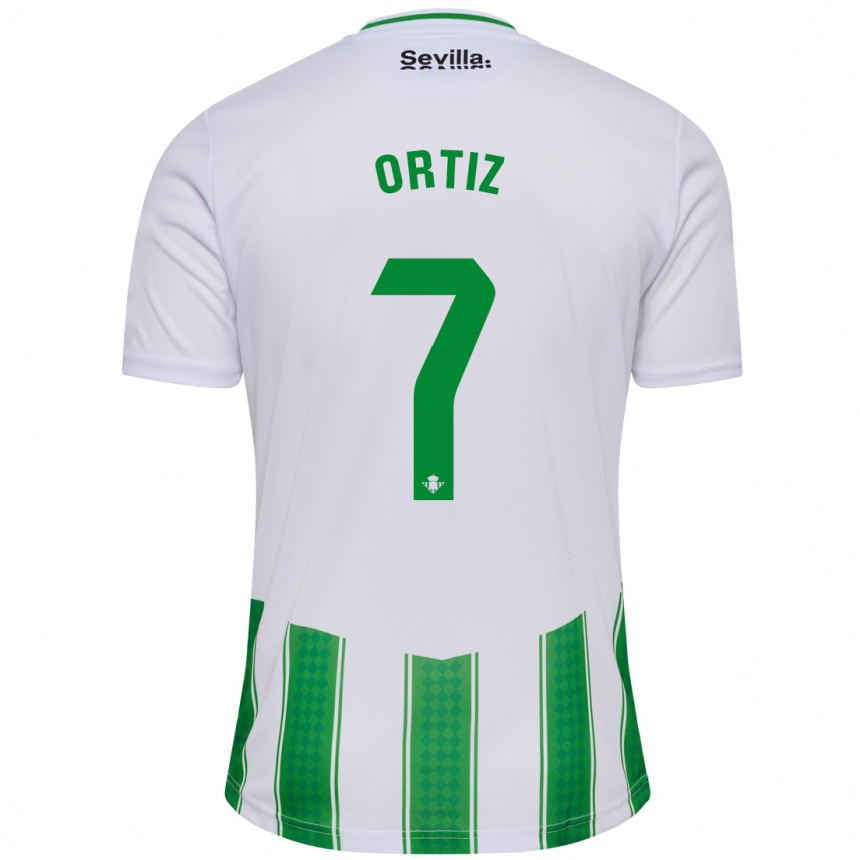 Hombre Fútbol Camiseta Ángel Ortiz #7 Blanco 1ª Equipación 2023/24 México