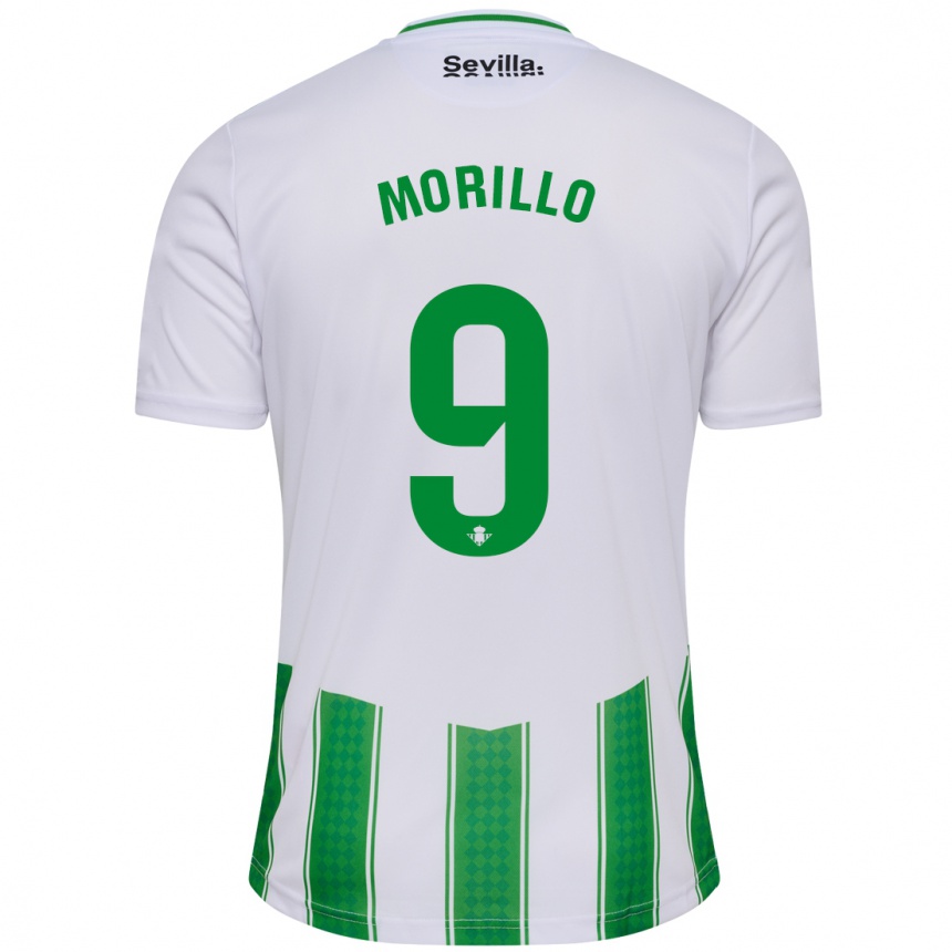 Hombre Fútbol Camiseta Manu Morillo #9 Blanco 1ª Equipación 2023/24 México