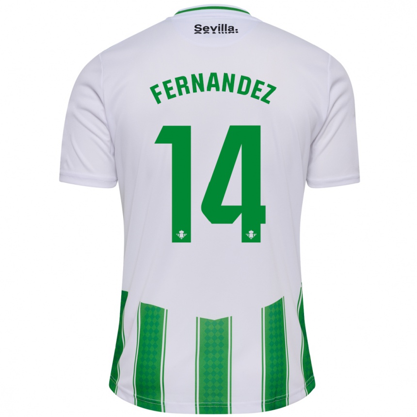 Hombre Fútbol Camiseta Quique Fernández #14 Blanco 1ª Equipación 2023/24 México