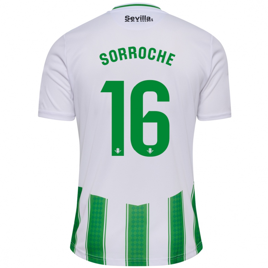 Hombre Fútbol Camiseta Ginés Sorroche #16 Blanco 1ª Equipación 2023/24 México