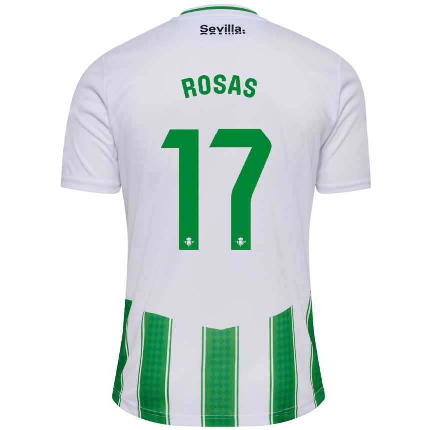 Hombre Fútbol Camiseta Berto Rosas #17 Blanco 1ª Equipación 2023/24 México