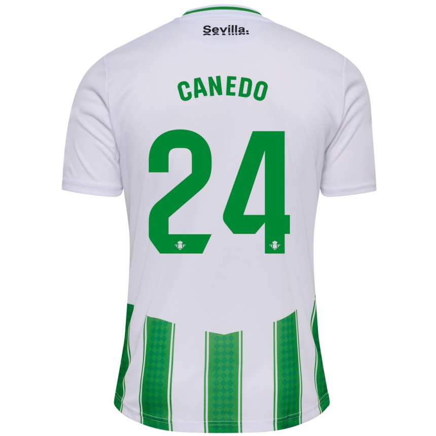 Hombre Fútbol Camiseta Damián Canedo #24 Blanco 1ª Equipación 2023/24 México