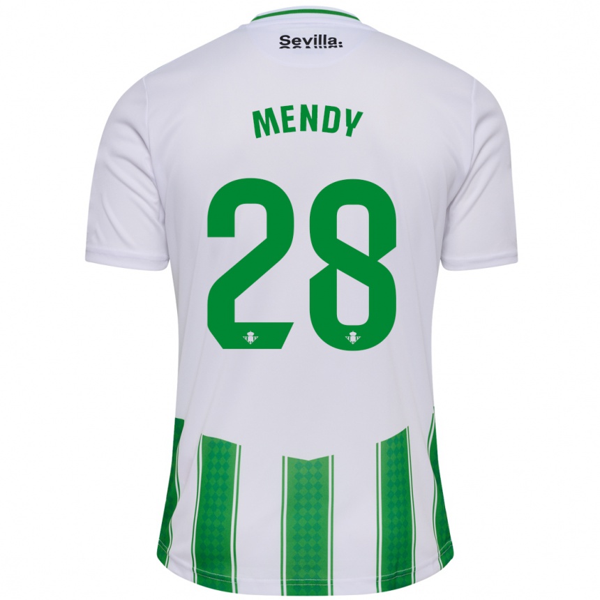 Hombre Fútbol Camiseta Nobel Mendy #28 Blanco 1ª Equipación 2023/24 México