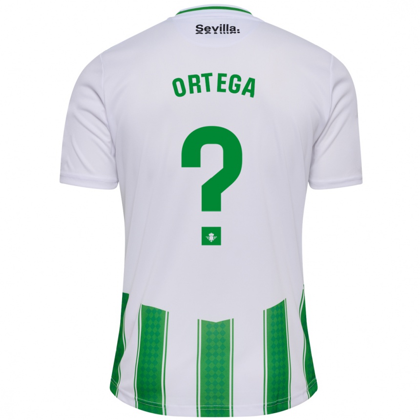 Hombre Fútbol Camiseta José María Ortega #0 Blanco 1ª Equipación 2023/24 México