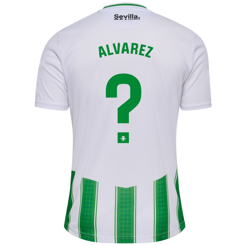 Hombre Fútbol Camiseta Marco Álvarez #0 Blanco 1ª Equipación 2023/24 México
