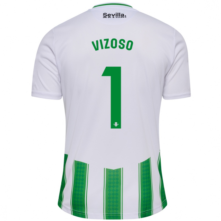 Hombre Fútbol Camiseta Paula Vizoso Prieto #1 Blanco 1ª Equipación 2023/24 México