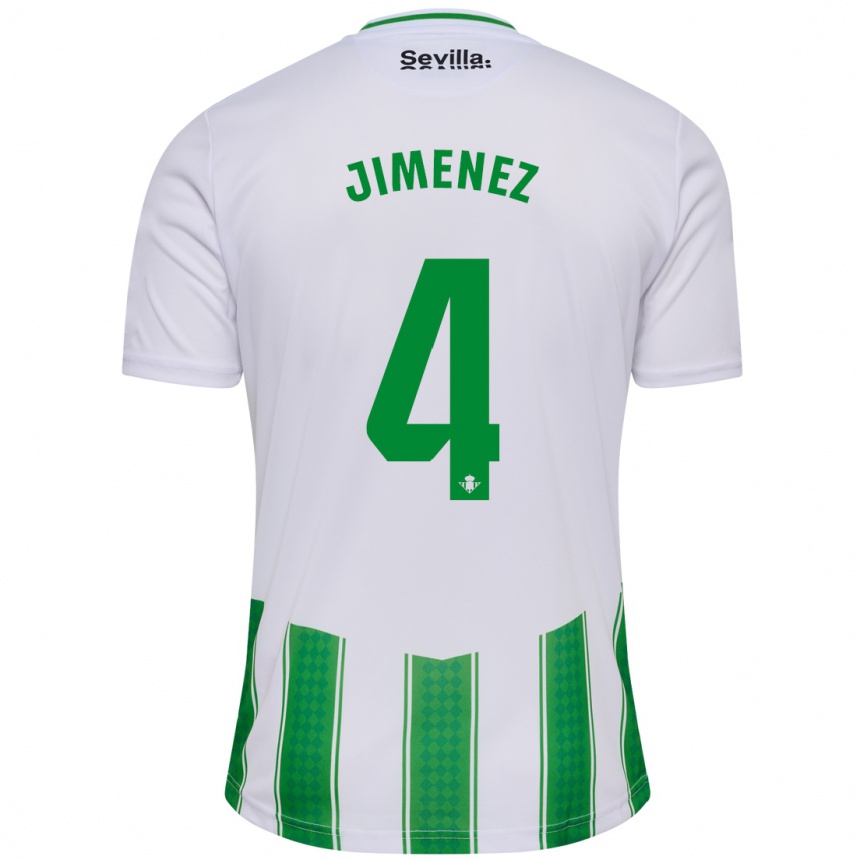 Hombre Fútbol Camiseta María Jiménez Gutiérrez #4 Blanco 1ª Equipación 2023/24 México