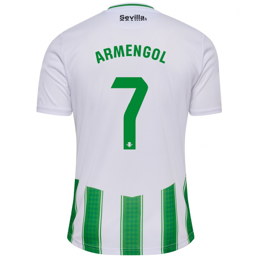 Hombre Fútbol Camiseta Carla Armengol Joaniquet #7 Blanco 1ª Equipación 2023/24 México