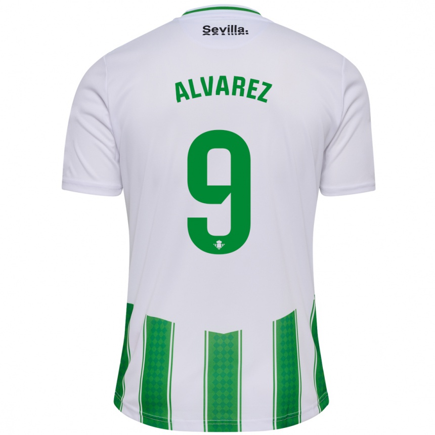 Hombre Fútbol Camiseta Carmen Álvarez Sánchez #9 Blanco 1ª Equipación 2023/24 México