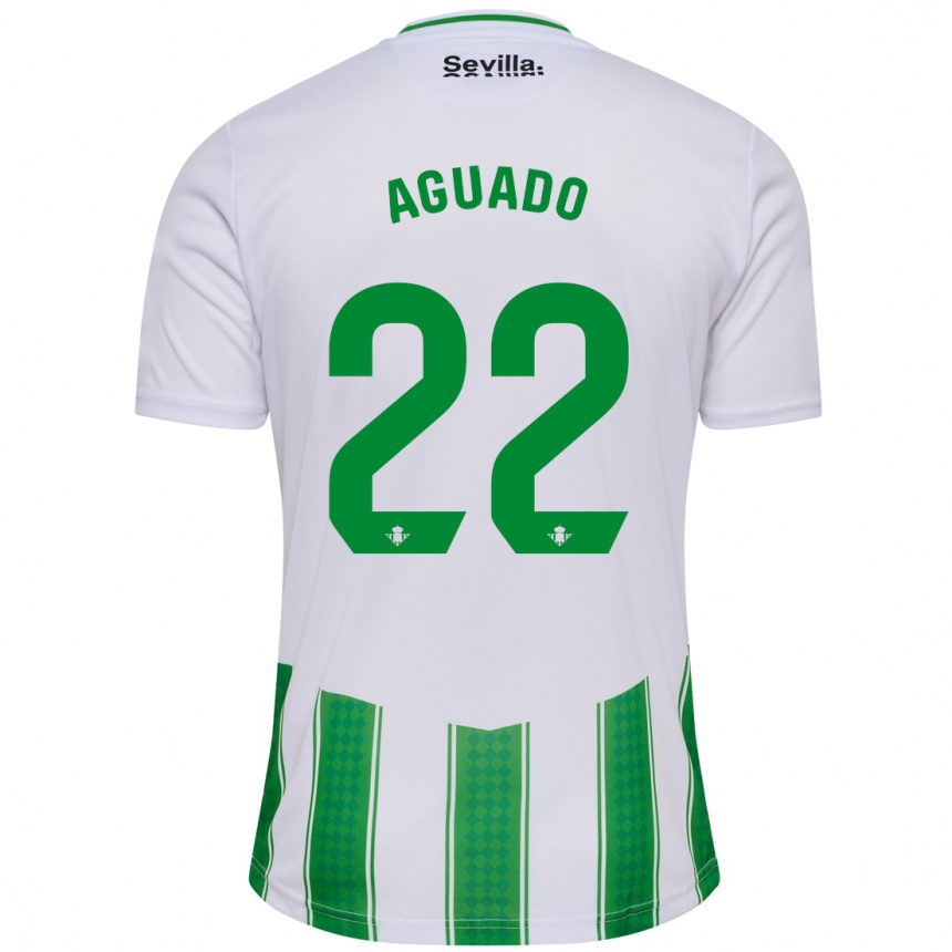 Hombre Fútbol Camiseta Julia Aguado Fernández #22 Blanco 1ª Equipación 2023/24 México