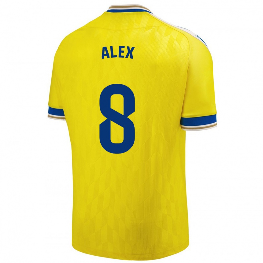 Hombre Fútbol Camiseta Álex Fernández #8 Amarillo 1ª Equipación 2023/24 México