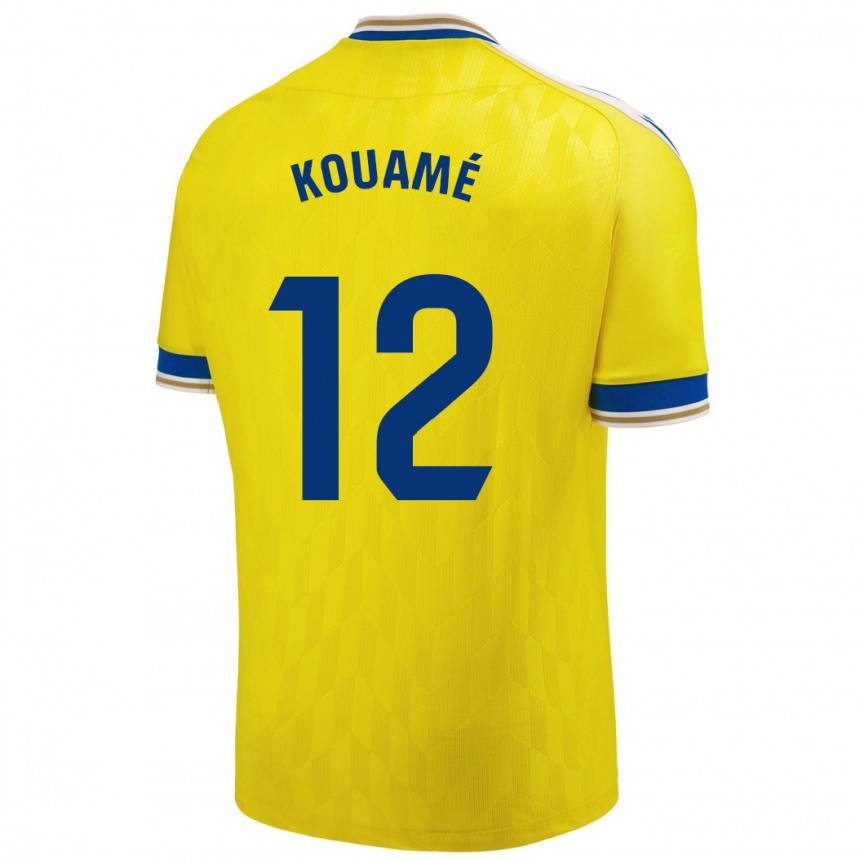 Hombre Fútbol Camiseta Rominigue Kouamé #12 Amarillo 1ª Equipación 2023/24 México