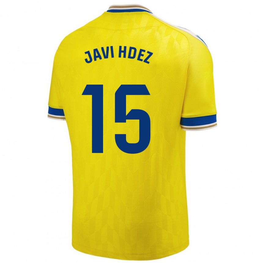 Hombre Fútbol Camiseta Javi Hernández #15 Amarillo 1ª Equipación 2023/24 México