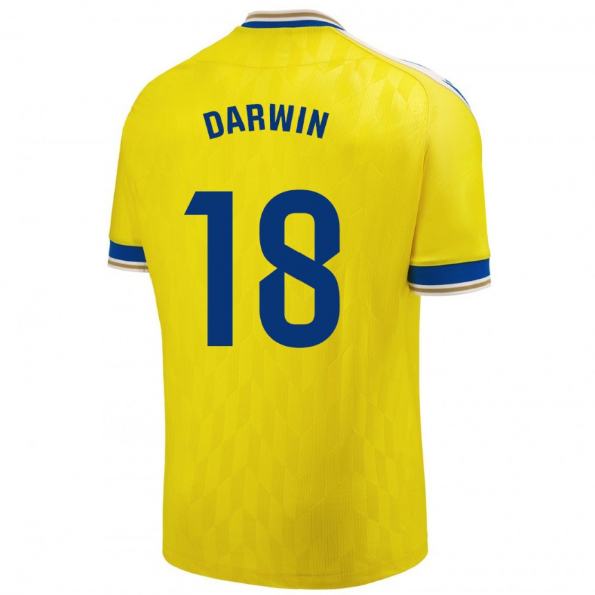 Hombre Fútbol Camiseta Darwin Machís #18 Amarillo 1ª Equipación 2023/24 México