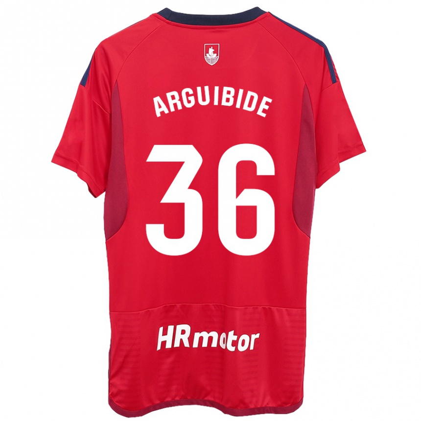 Hombre Fútbol Camiseta Iñigo Arguibide #36 Rojo 1ª Equipación 2023/24 México