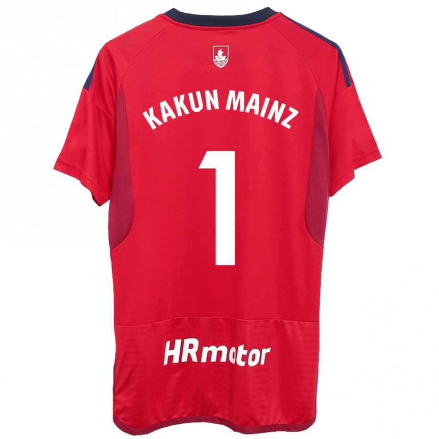 Hombre Fútbol Camiseta Kakun Mainz #1 Rojo 1ª Equipación 2023/24 México