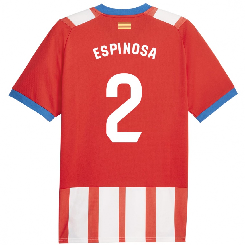 Hombre Fútbol Camiseta Bernardo Espinosa #2 Rojo Blanco 1ª Equipación 2023/24 México