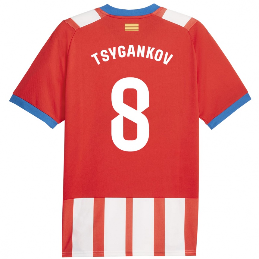 Hombre Fútbol Camiseta Viktor Tsygankov #8 Rojo Blanco 1ª Equipación 2023/24 México