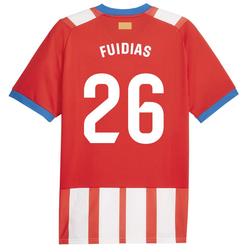 Hombre Fútbol Camiseta Toni Fuidias #26 Rojo Blanco 1ª Equipación 2023/24 México