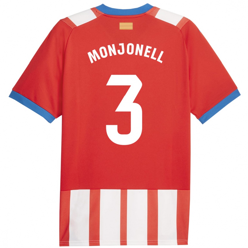 Hombre Fútbol Camiseta Eric Monjonell #3 Rojo Blanco 1ª Equipación 2023/24 México