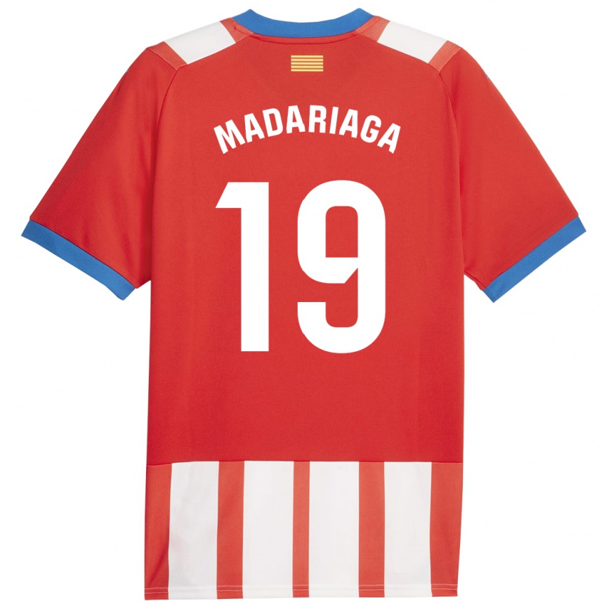 Hombre Fútbol Camiseta Génesis Madariaga #19 Rojo Blanco 1ª Equipación 2023/24 México