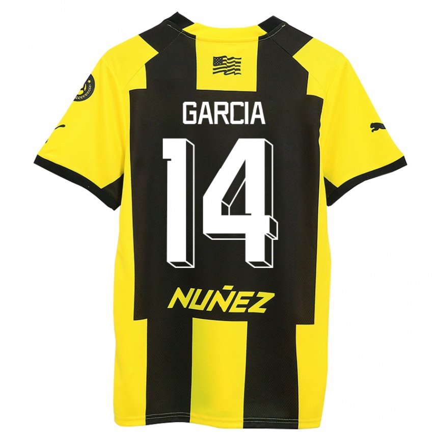 Hombre Fútbol Camiseta Damián García #14 Amarillo Negro 1ª Equipación 2023/24 México