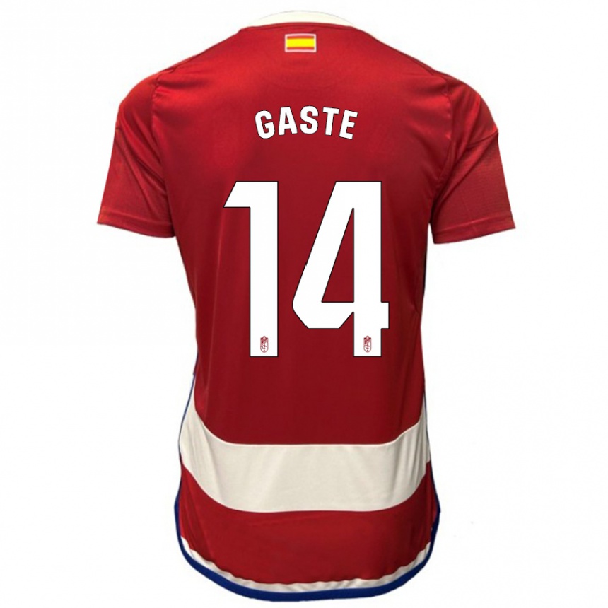 Hombre Fútbol Camiseta Gaste #14 Rojo 1ª Equipación 2023/24 México