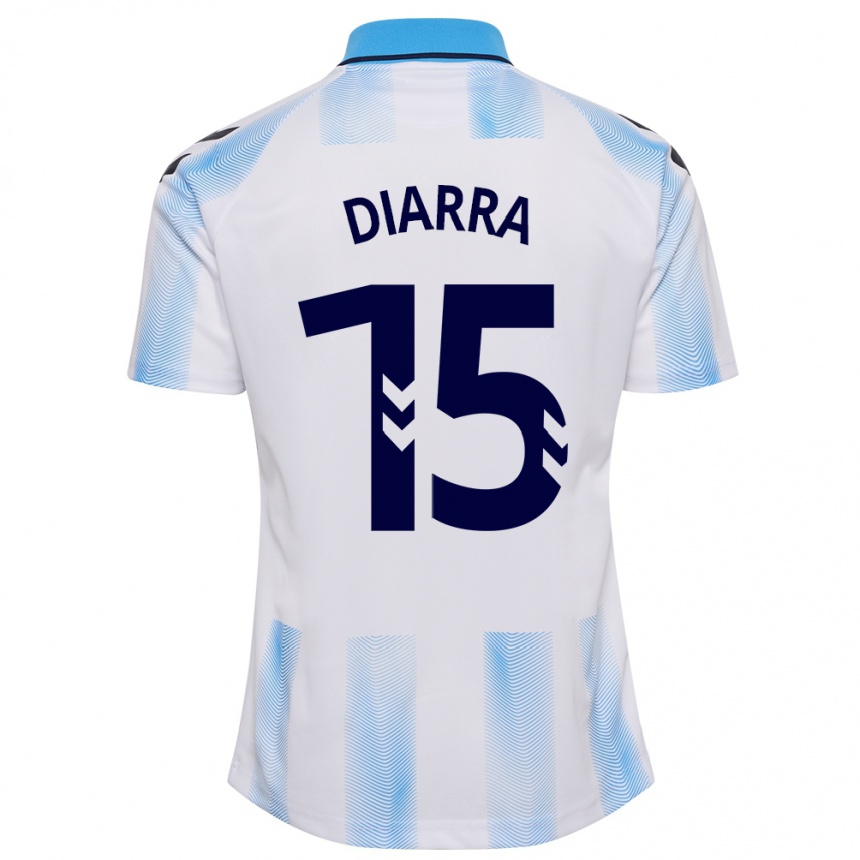 Hombre Fútbol Camiseta Moussa Diarra #15 Blanco Azul 1ª Equipación 2023/24 México