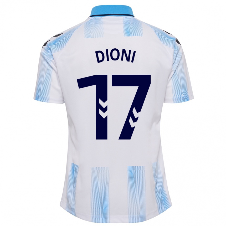 Hombre Fútbol Camiseta Dioni #17 Blanco Azul 1ª Equipación 2023/24 México