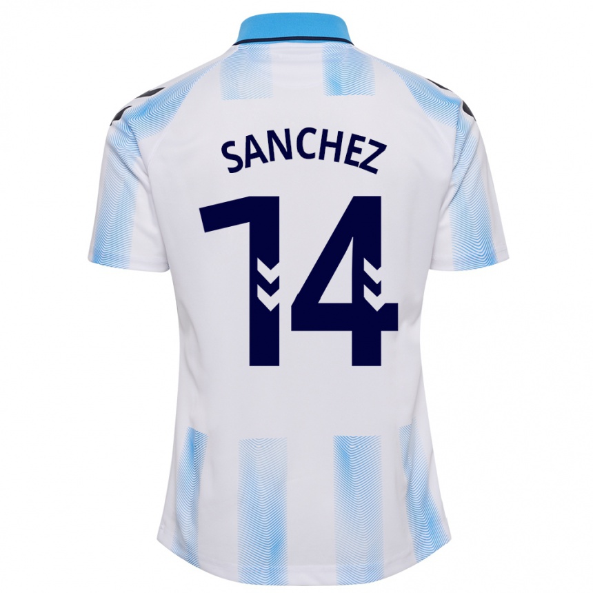 Hombre Fútbol Camiseta Rubén Sánchez #14 Blanco Azul 1ª Equipación 2023/24 México