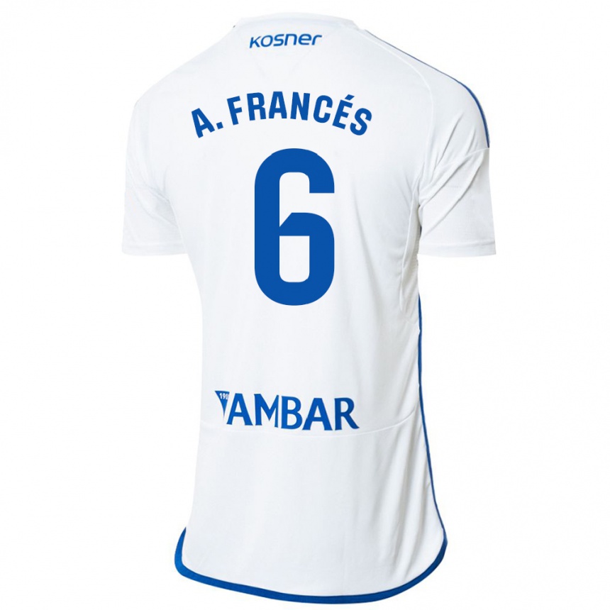 Hombre Fútbol Camiseta Alejandro Francés #6 Blanco 1ª Equipación 2023/24 México