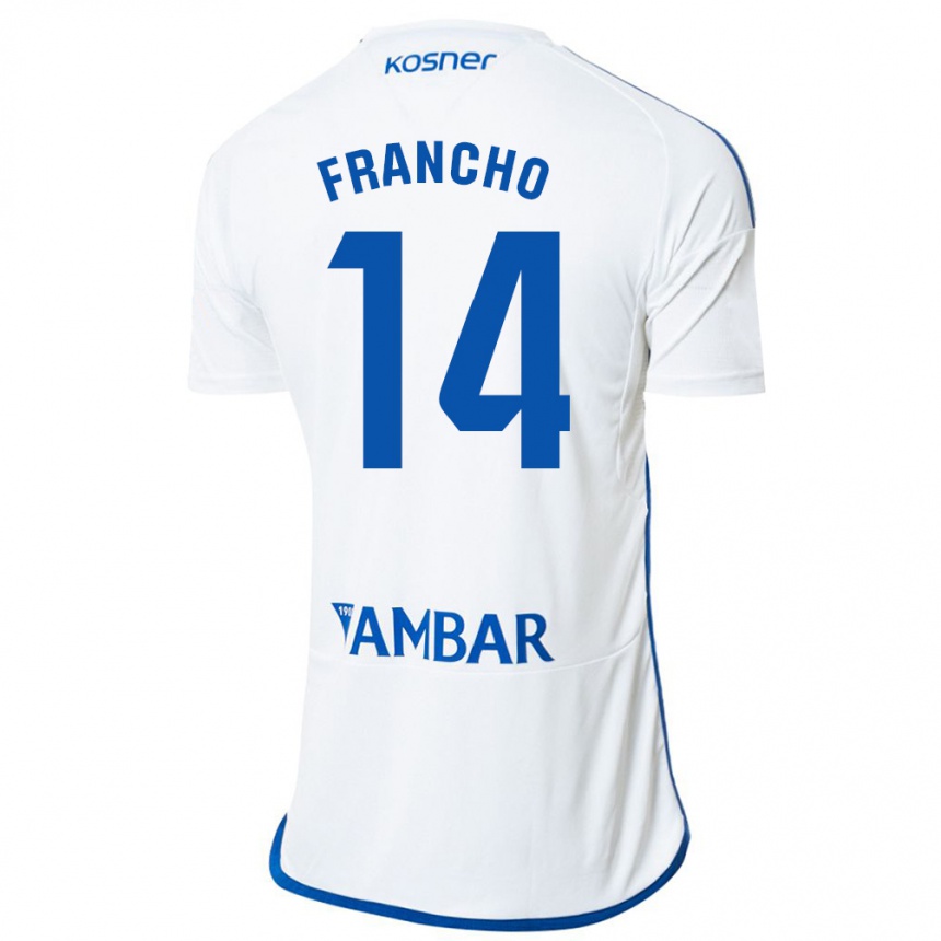 Hombre Fútbol Camiseta Francho Serrano #14 Blanco 1ª Equipación 2023/24 México